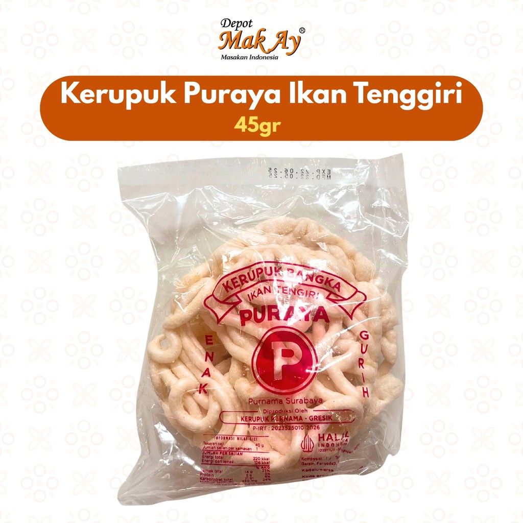 

Kerupuk Puraya Ikan Tenggiri 45gr | Camilan | Jajanan | Surabaya | Snack | Makanan | Kuliner | Enak | Nyemil