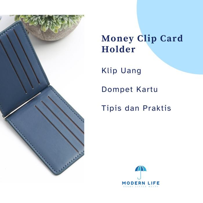 

Baru Card Holder Money Clip Dompet Kartu dengan Jepitan Klip Uang Praktis
