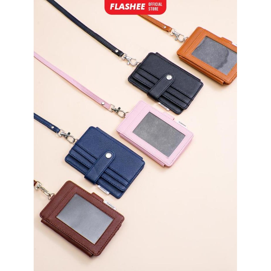 

Baru Flashee ID Card Layton Kancing Samping Name Tag Lanyard Pria Wanita