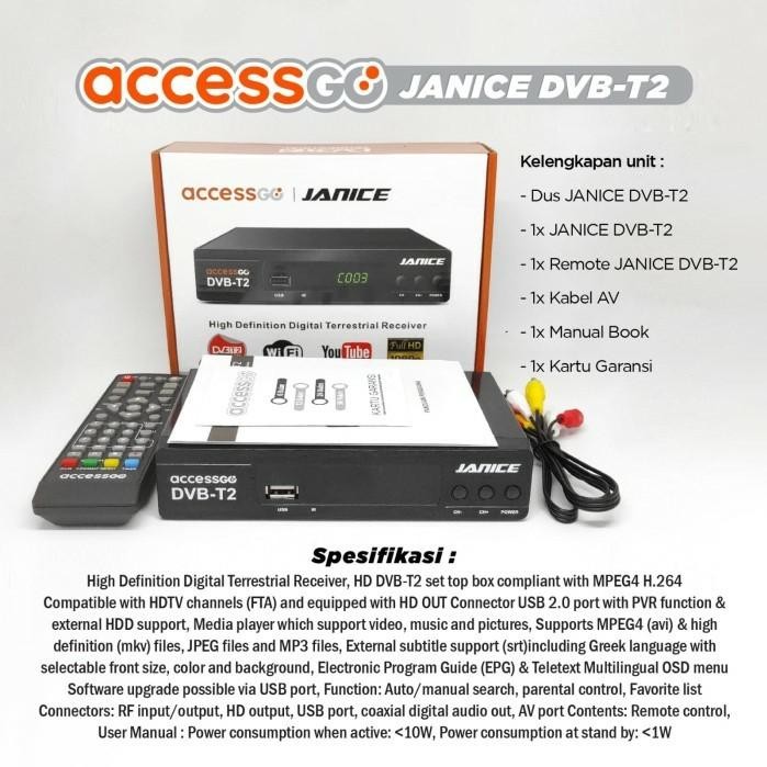 STB Set Top Box Penerima Signal TV Digital Receiver ACCESSGO JANICE