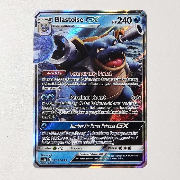 Sale Blastoise Gx Rr 022/204 Ac3B - Kartu Pokemon Indonesia