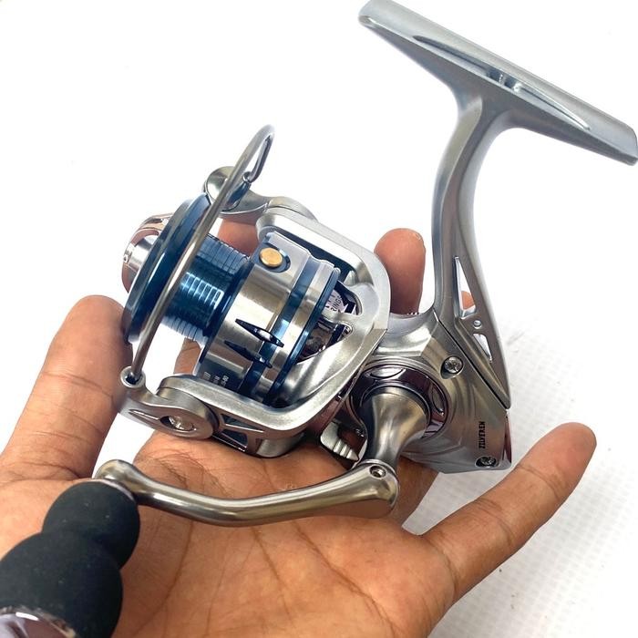 Reel Ultralight 1000 Orca Zilveren Power Handle High Gear Ratio Smooth