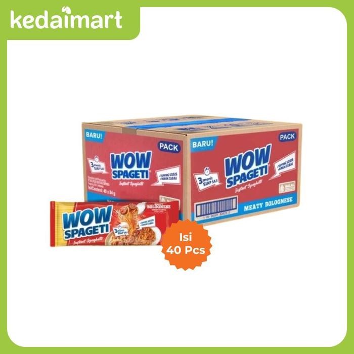 

WOW Spageti Instant Spaghetti Meaty Bolognese Dus Isi 40