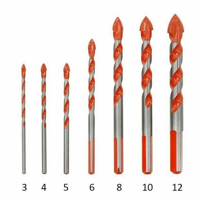 Mata Bor Kayu HSS Twist Drill Bit 3-12mm 7 Pcs Mata Bor Multifungsi
