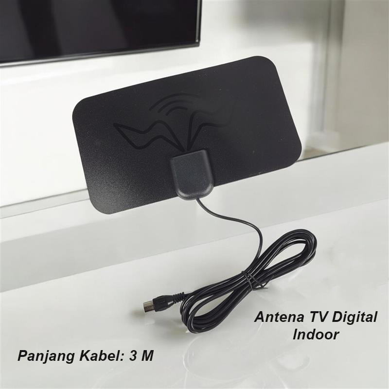 [Bagusnya] TFA Antena TV Digital Indoor DVB-T2 25dB with Signal Booster - TF099