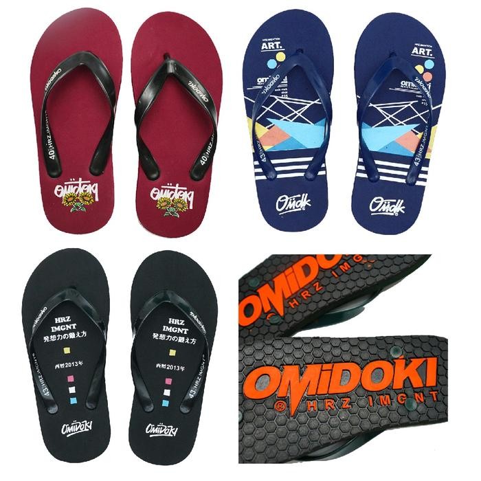 Sandal Jepit Omidoki Sendal Distro Pria Sandal jepit Karet