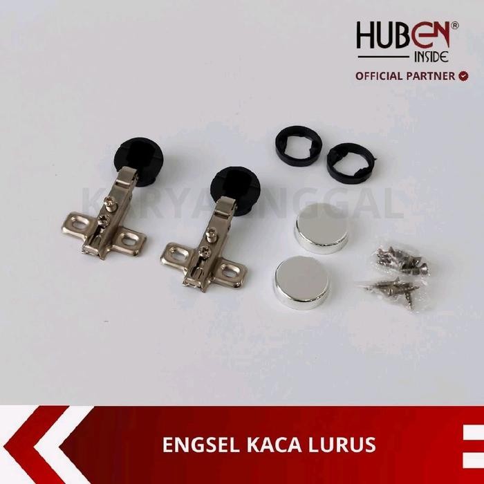 Engsel Sendok Kaca Lurus Huben / Engsel Kaca Lurus Chrome