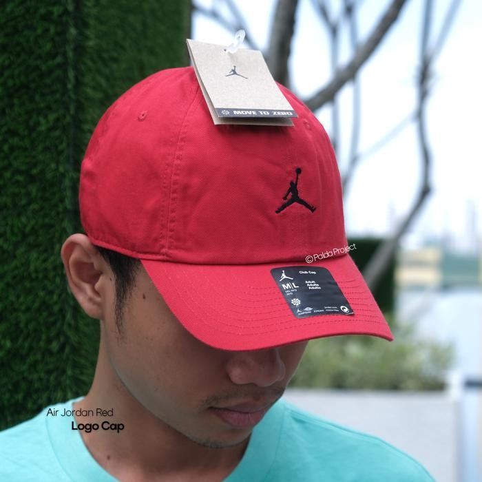 Jordan Red Logo Cap Original Guarantee