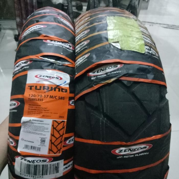 Paketan Ban Luar Zeneos Turino Uk 120/70-17 & 160/60-17