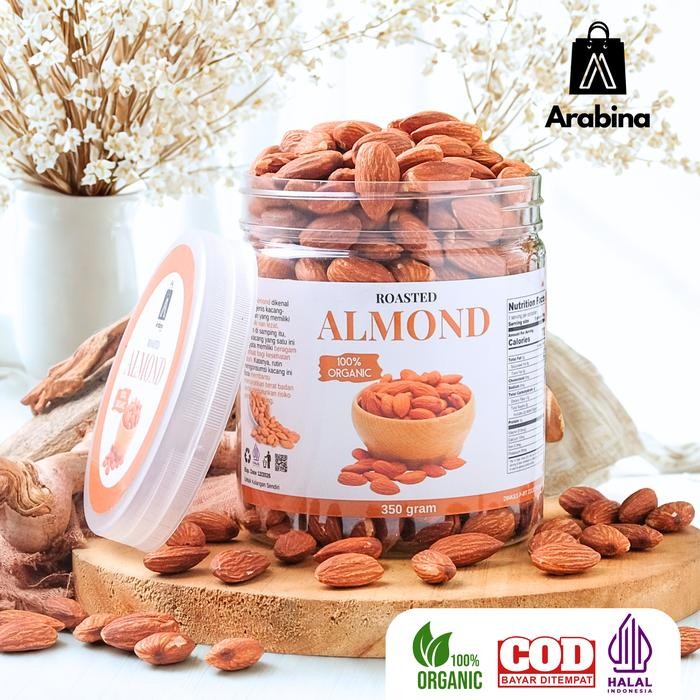 

Arabina Kacang Almond 100% Organik Original Panggang Roasted Terlaris