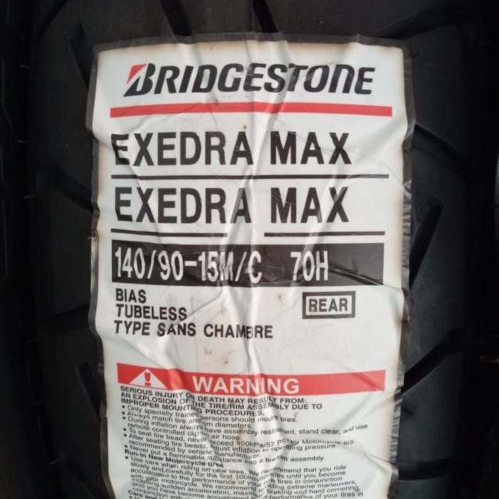 Ban Luar Battlax Tubeless Exedra Max Ukuran 140 /90-15 Battlax