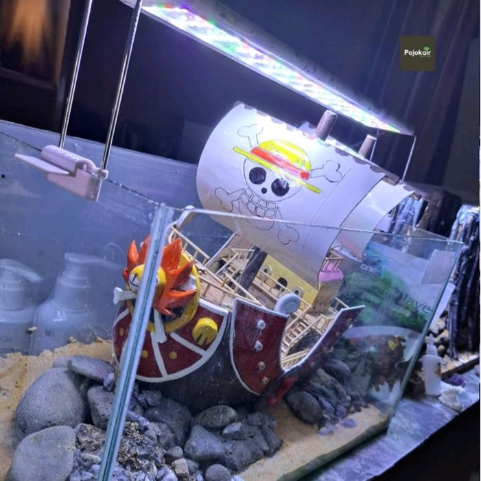 

(Allthebest) Dekorasi Aquarium Kapal One Piece Luffy DIY