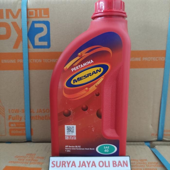 Oli Mobil Pertamina Mesran SAE 40 1 Liter / Oli Mesin Mobil Bensin