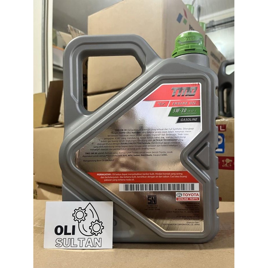 TOYOTA TMO 5W-30 SN GF-5 4Liter ORIGINAL ENGINE OIL OLI MOBIL