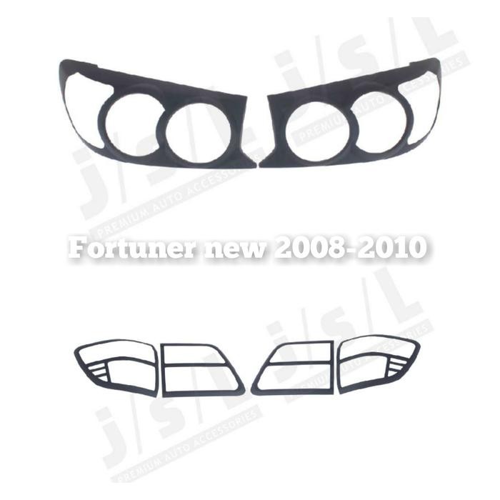 Unik Paket Garnis Depan Belakang Fortuner 2008-2010 Hitam Doff