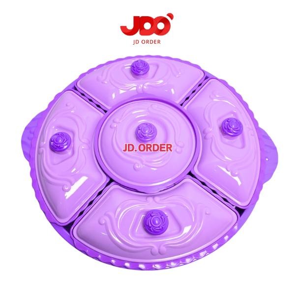 Basi Prasmanan Plastik Bulat Besar Larosa Golden Ring Set Wadah Kitchenware