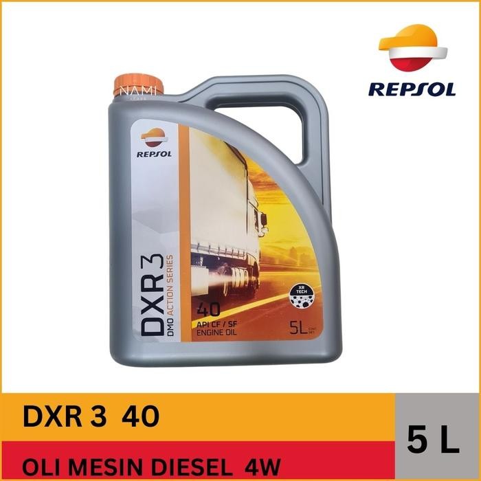 *REPSOL DXR3 40 (5L) GALON* Oli Mesin Mobil Diesel - Original
