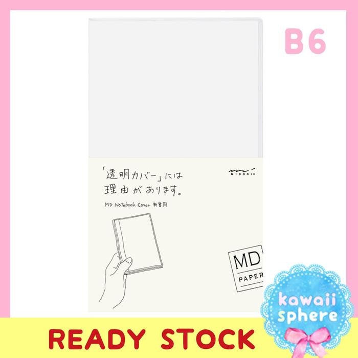 

tersedia midori md notebook b6 - clear transparent cover ready stock