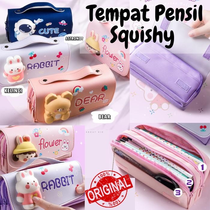 

Tempat Kotak Pensil Anak Squishy 3D Pensil Case Waterproff PC0018 Alat Pencil