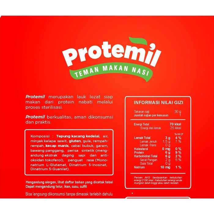 

Diskon! Promo Paket Protemil Gulai & Balado Isi 30Pcs Lauk Instan Siap Makan