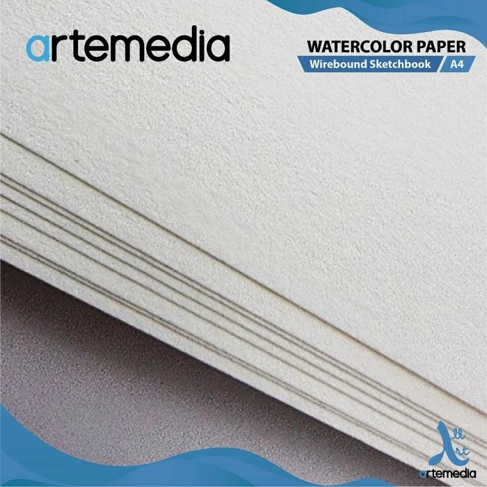 

Artemedia Watercolor Wire Bound Ring Book Buku Sketsa Gambar Lukis Khusus Cat Air A3 A4 A5
