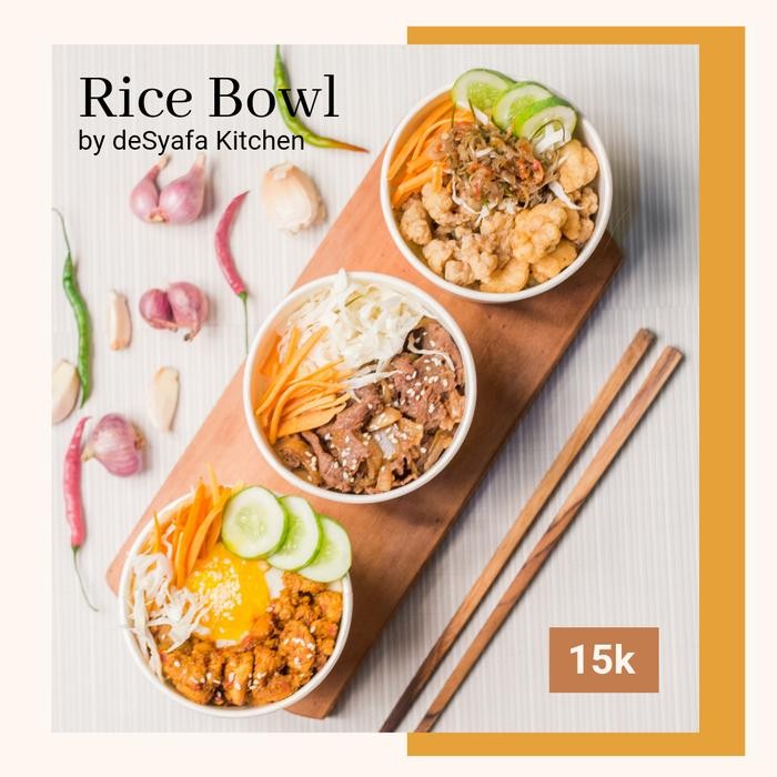 JT Takjil Bukber RICE BOWL/BOX chicken katsu/teriyaki/crispy with salad