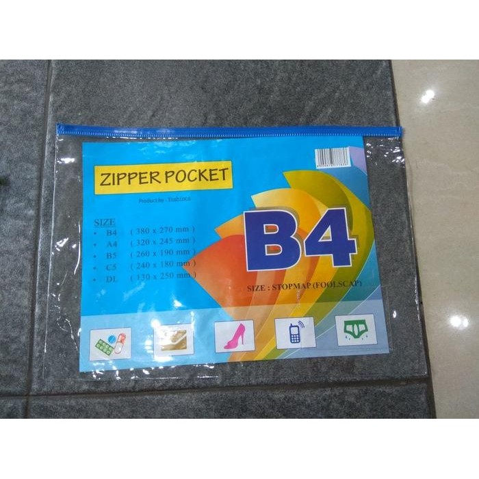 

Map Serut Transparan B4 380x270mm 12 Pcs - Stopmap Tebal Berkualitas