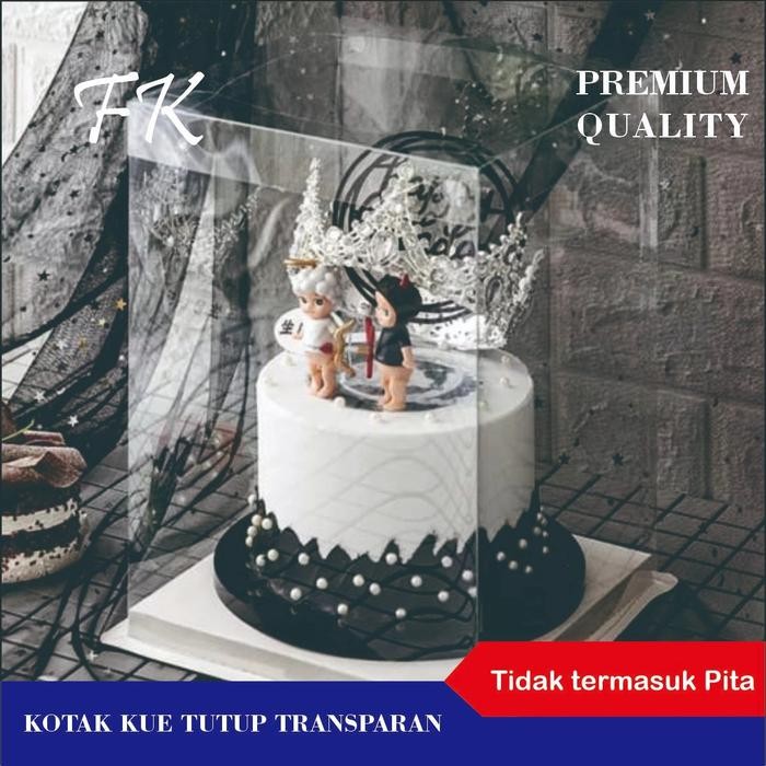 JT Kotak kue Mika Transparan Tutup Bening uk.30CM