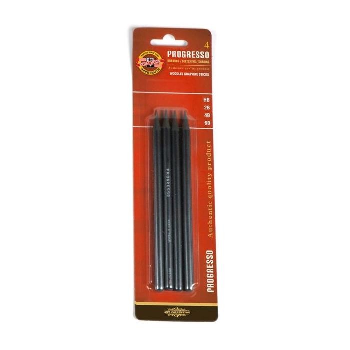 

Koh-I-Noor Progresso Woodless Graphite Pencil Set X 4