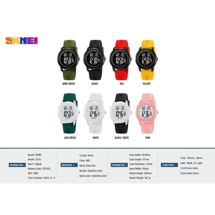 ASLI Jam Tangan Digital Anak Unisex Cowok Cewek Strap SK2218 / SK 2218 Water Resistant READY STOCK