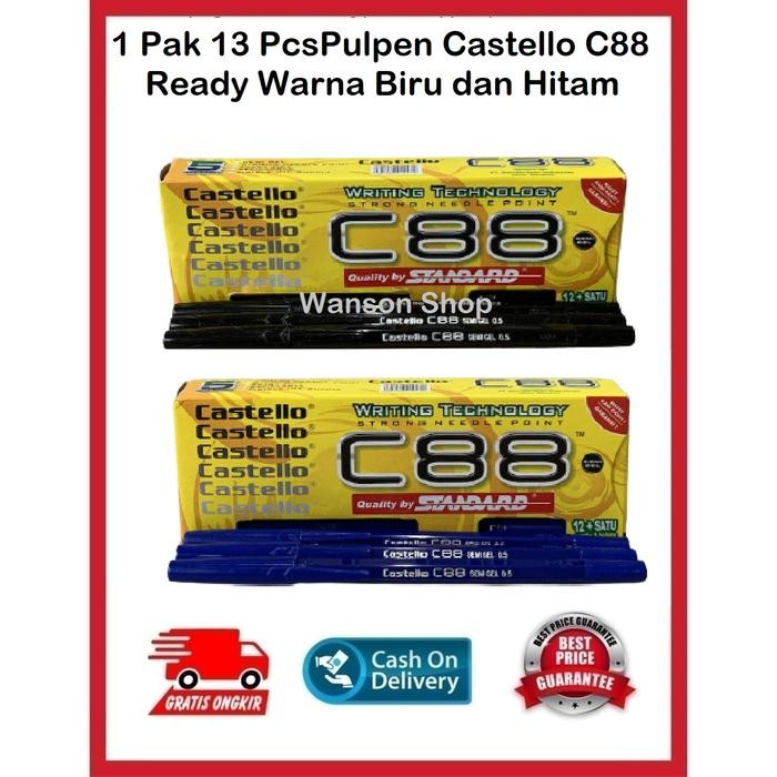 

ID PULPEN STANDARD CASTELLO /PEN STANDARD MURAH/ PEN C88 1 PACK 13 PCS