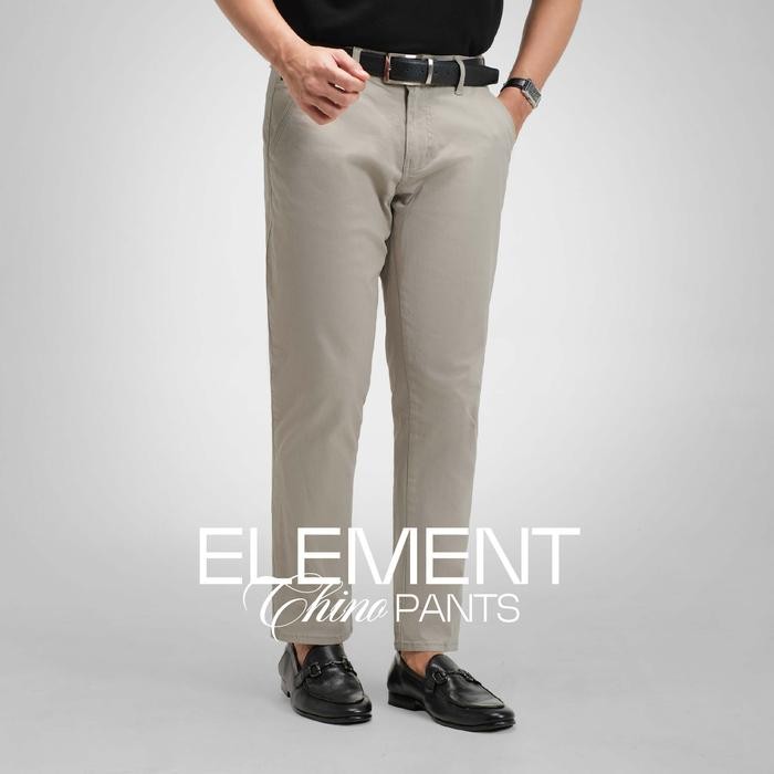 SIAPKIRIM CUTOFF Element Chino Pants Celana Basic Pria Panjang Regular Fit Stretch READY STOCK