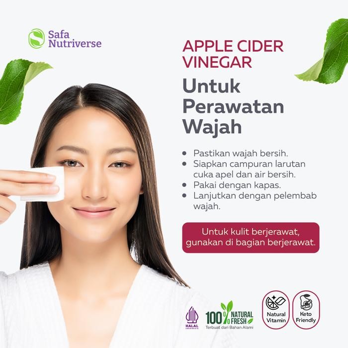 

SN CUKA APEL 500ML WITH MOTHER APPLE VINEGAR BOTOL ORGANIC LEMONIFY