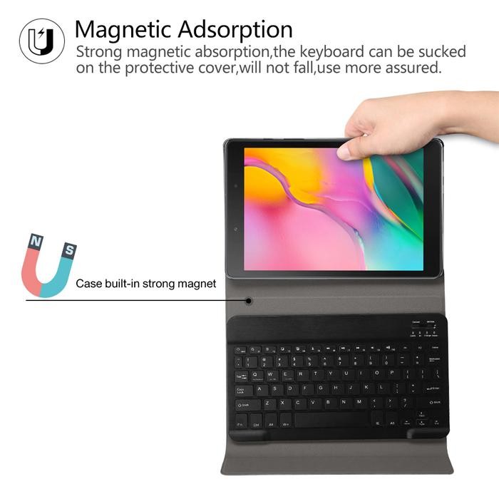JTTOP" CASE SAMSUNG GALAXY TAB A 8.0 2019 P200 P205 CASING KEYBOARD COVER