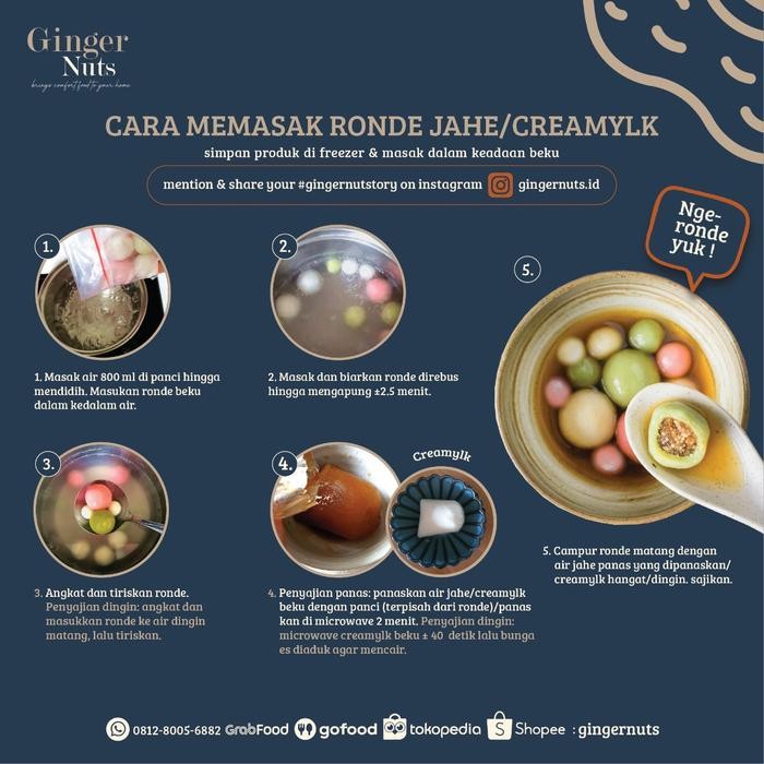 

WEDANG RONDE JAHE 6 PACK/ FROZEN/ GINGER NUTS / GINGERNUTS/WEDANG JAHE