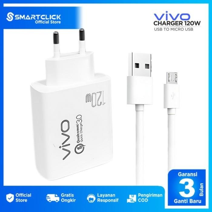Uneed Smartpower - Charger Vivo 120W Super Vooc Micro Usb Fast Charging Original 100%