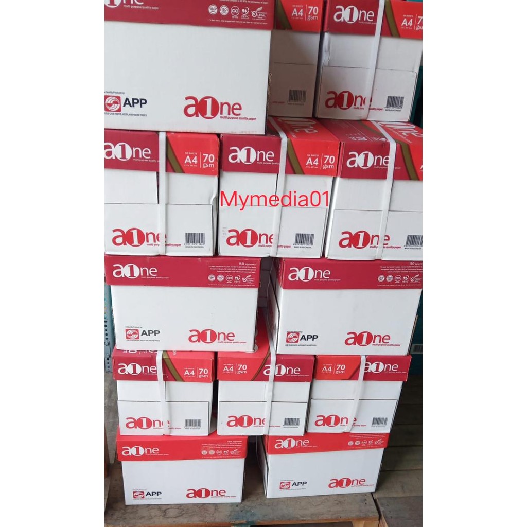 

Kertas Hvs Aone A4 70 Gram Khusus Gojek Grab (Per 5 Rim/1 Dus)