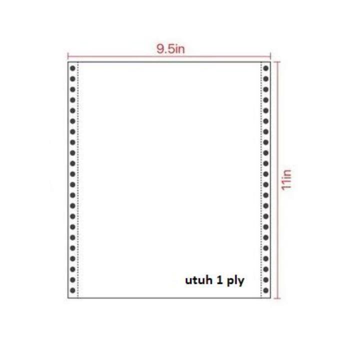 

Paper Print Continuous Form 1 Ply Rangkap 1 Full / 1 Rangkap Bagi 2