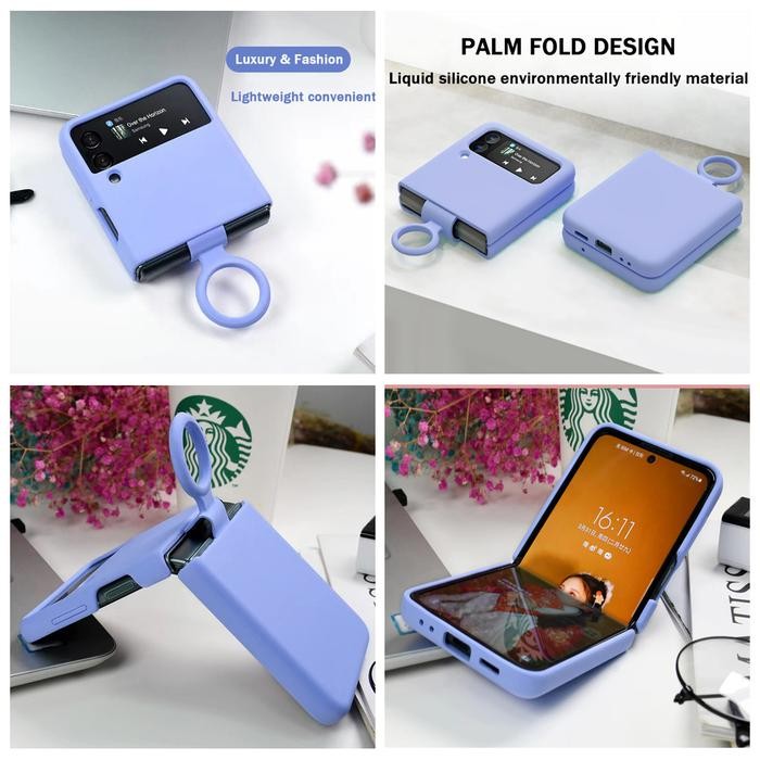 Promo Case Samsung Galaxy Z Flip 6 / Z Flip 5 5G / Z Flip 4 5G / Z Flip 3 5G Matte Softcase Ring