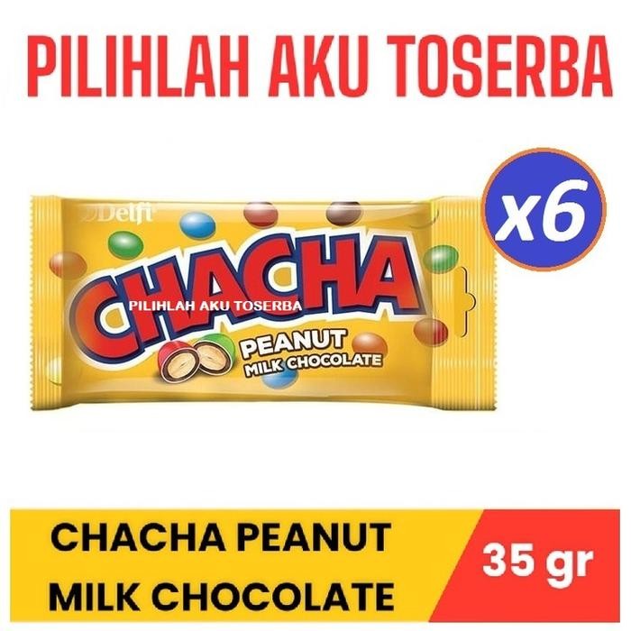 

Neww CHACHA PEANUT Milk Chocolate 40 g - (HARGA 6 PCS) Terlaris