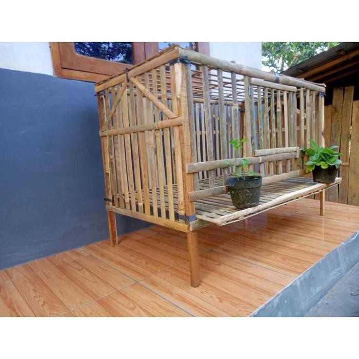 READY Kandang Ayam Petelur Bambu Lipat Rakitan
