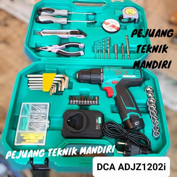 Terpopuler Mesin Bor Set Cordless Dca Adjz1202I 12V / Bor Baterai Dca Adjz 1202I