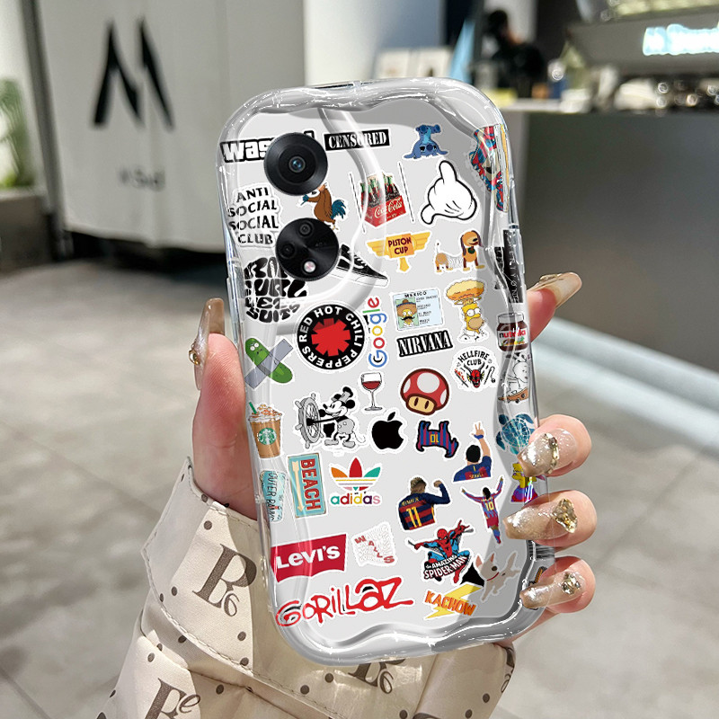 Casing Hp Untuk OPPO A98 5G A1 5G F23 5G Case Merek trendi Kasing Silikon Softcase Bezel Cesing pons