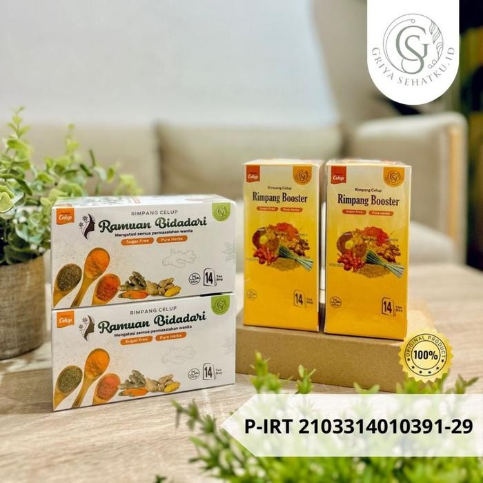 

Paket Ramuan Bidadari 2 box + Rimpang booster ksr 2 box JSR Rempah