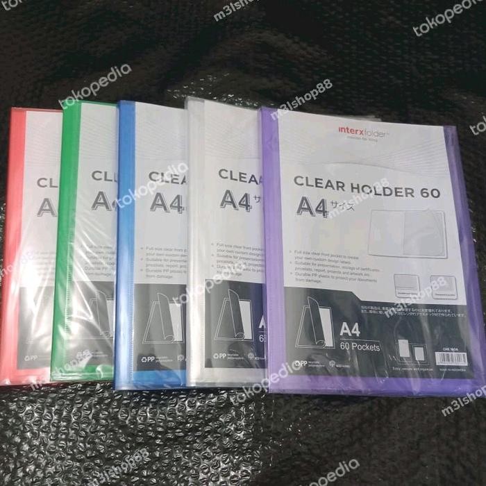 

ID CLEAR HOLDER/DOKUMEN KEEPER/DISPLAY BOOK A4 60 LEMBAR INTER X FOLDER