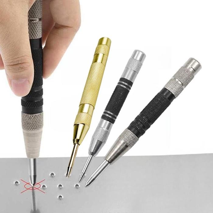 

ID CENTER PUNCH PENANDA TITIK MATA BOR BESI PELUBANG MARKER SCRIBER AUTOMATIC DRIP DRILLING