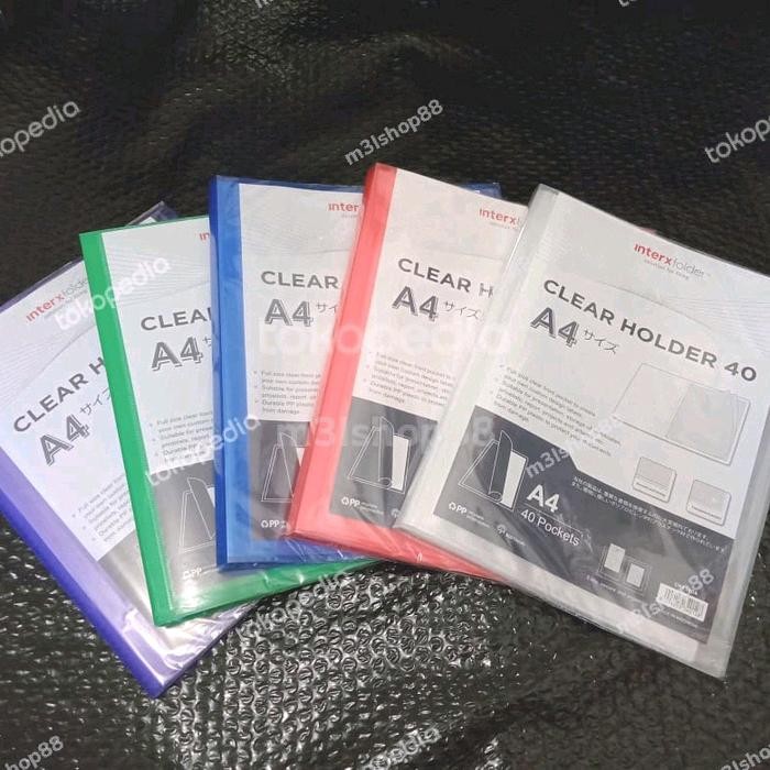 

ID CLEAR HOLDER/DOKUMEN KEEPER/DISPLAY BOOK A4 INTER X FOLDER 40 LEMBAR