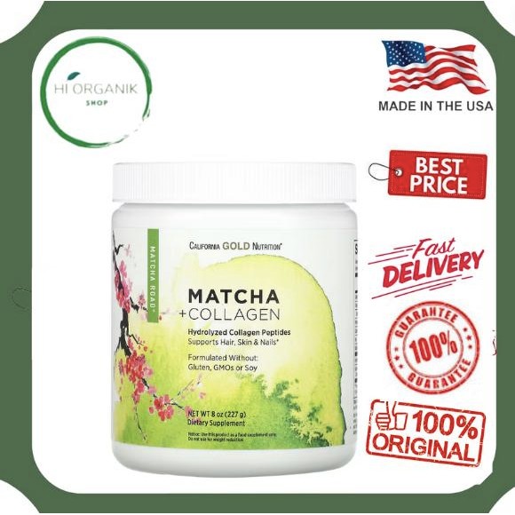 

California Gold Nutrition Matcha Road Matcha + Collagen 227 g