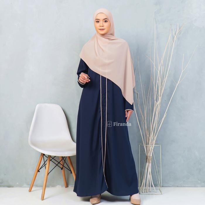 Firanda Abaya Turkey / Abaya Dress Turki Wanita / Gamis Abaya Basic Medina Busui Cantik Gold Kain