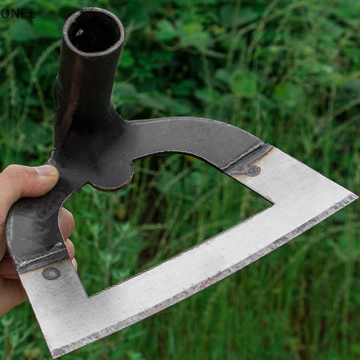 Cangkul Berongga Keras Semua Baja, Cangkul Taman Tahan Lama Untuk Penyiangan, Cangkul Perkakas